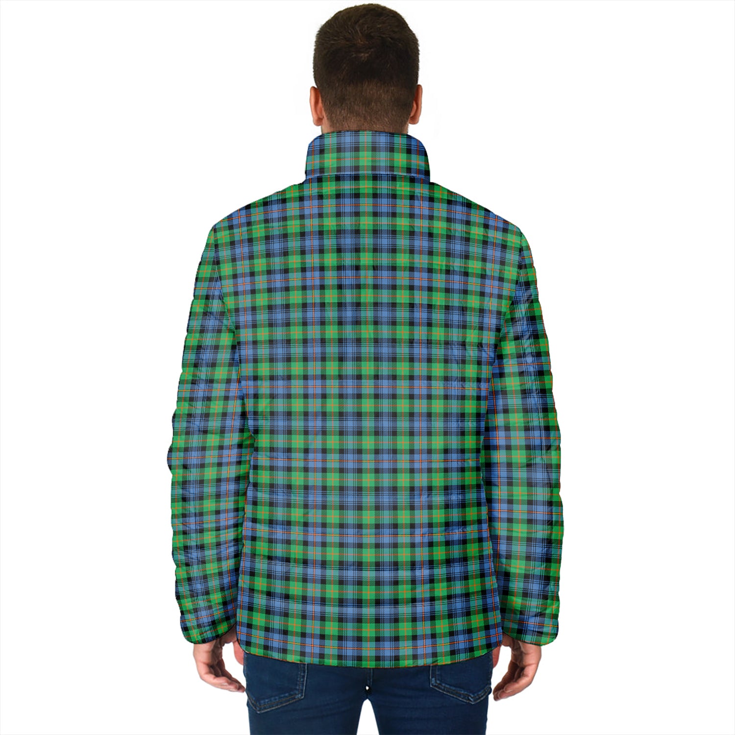 Murray of Atholl Ancient Tartan Padded Jacket with Family Crest - Tartan Vibes Clothing