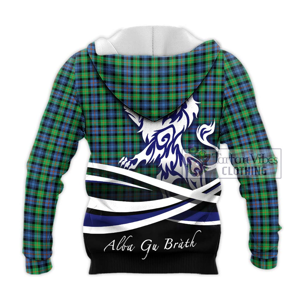 Murray of Atholl Ancient Tartan Knitted Hoodie with Alba Gu Brath Regal Lion Emblem - Tartanvibesclothing Shop