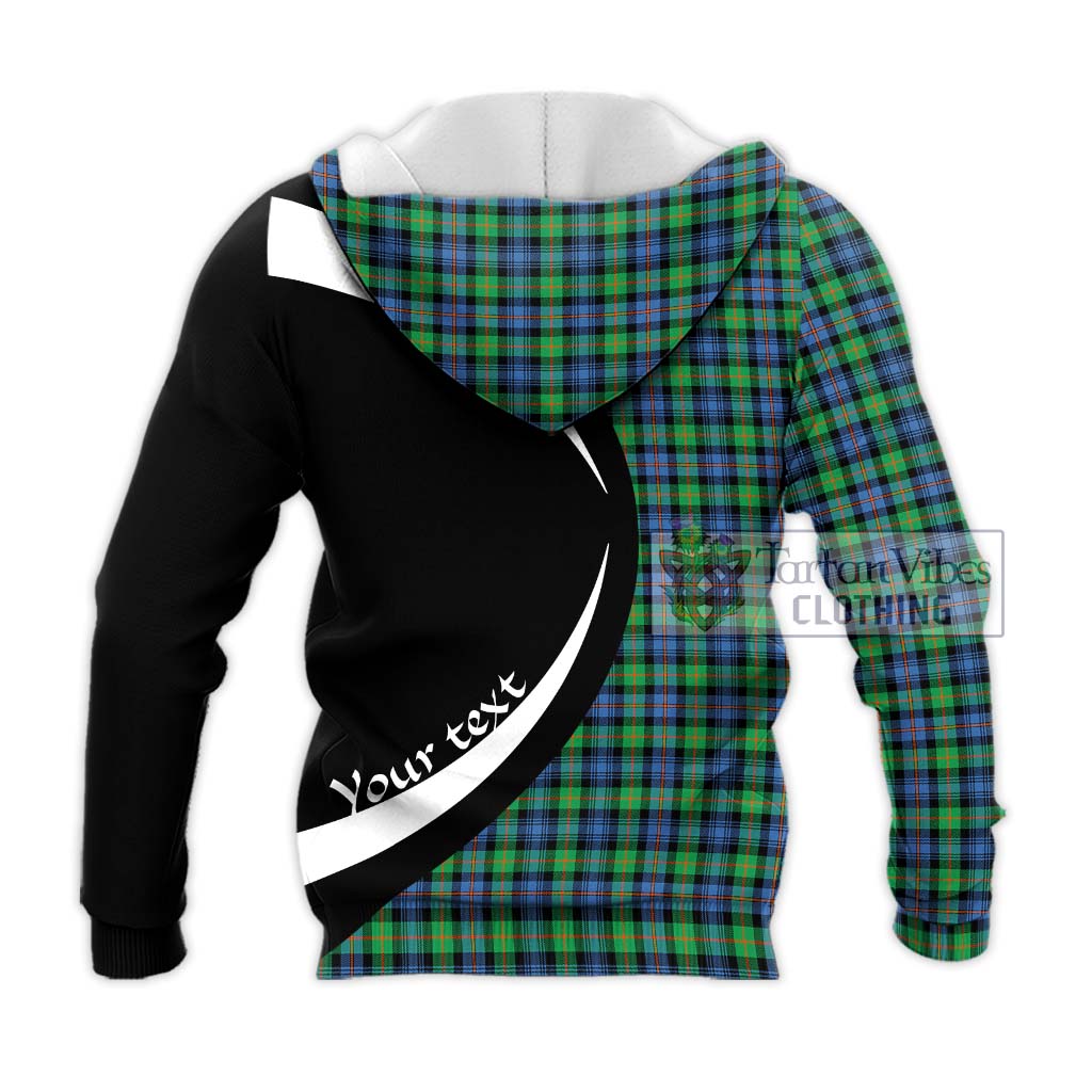 Murray of Atholl Ancient Tartan Knitted Hoodie with Family Crest Circle Style - Tartan Vibes Clothing