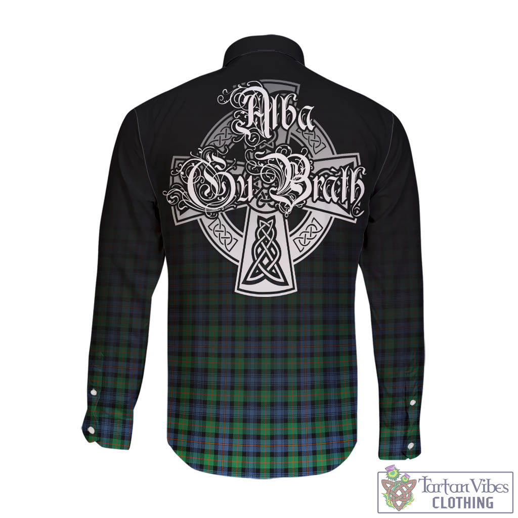 Tartan Vibes Clothing Murray of Atholl Ancient Tartan Long Sleeve Button Up Featuring Alba Gu Brath Family Crest Celtic Inspired