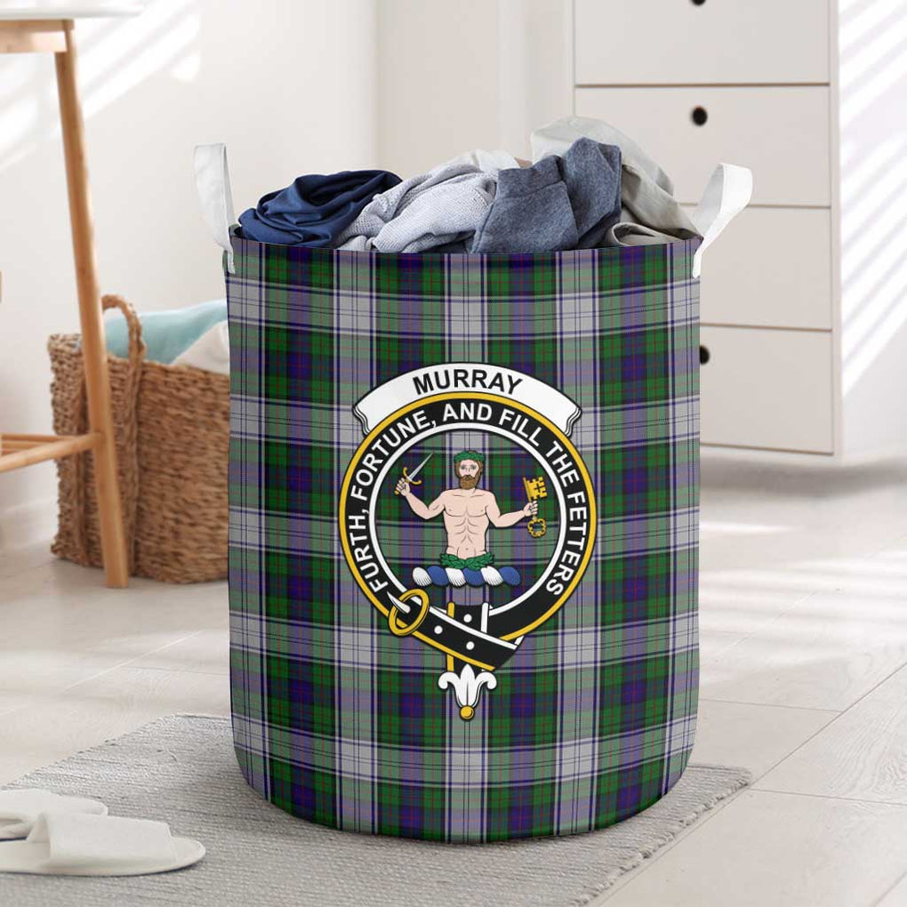 Murray of Atholl Dress Tartan Laundry Basket with Family Crest One Size - Tartanvibesclothing Shop