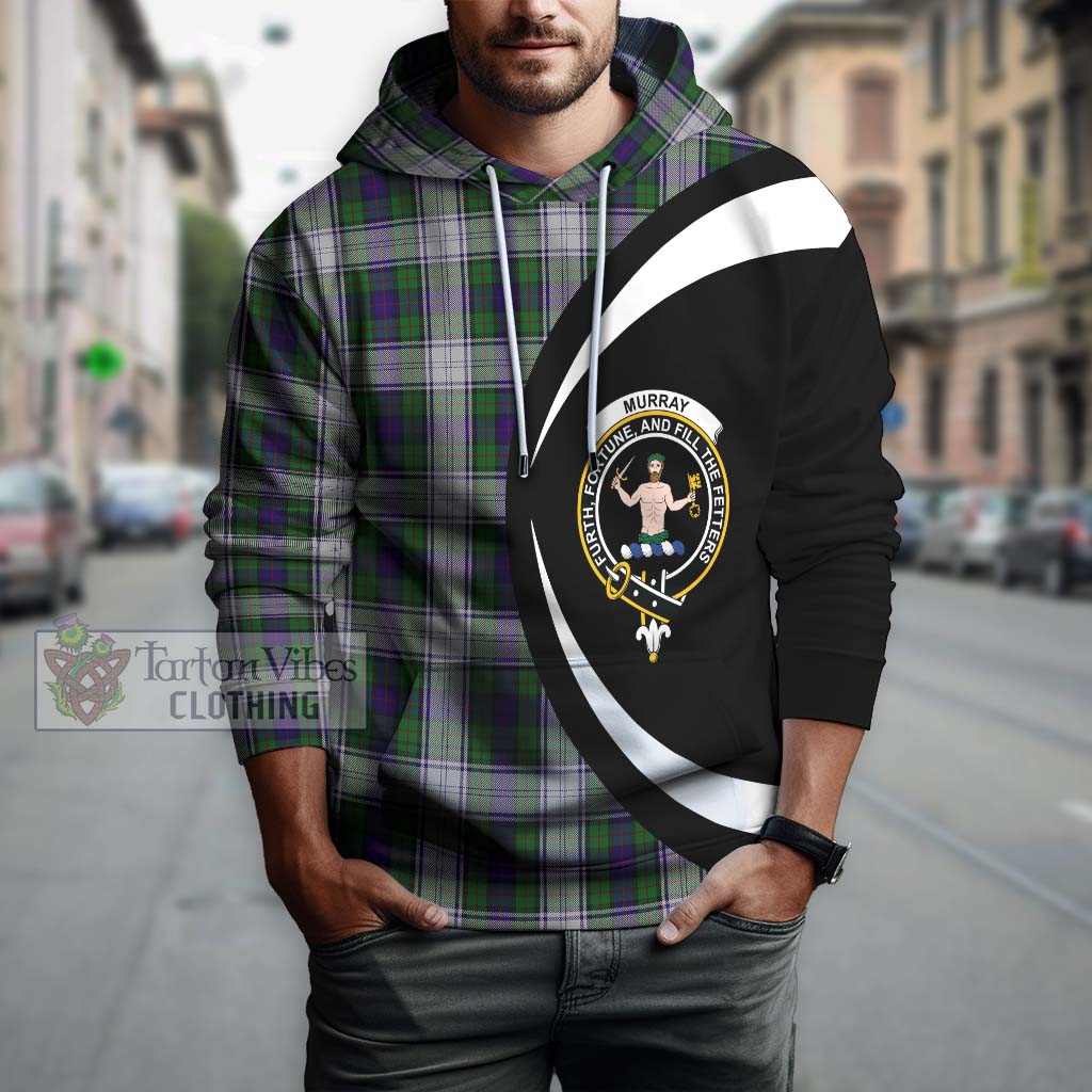 Tartan Vibes Clothing Murray of Atholl Dress Tartan Hoodie with Family Crest Circle Style