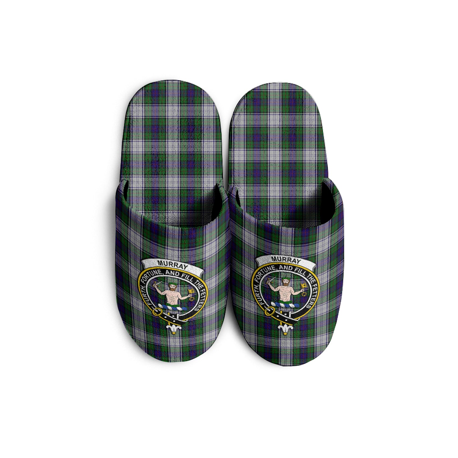 Murray of Atholl Dress Tartan Home Slippers with Family Crest KIDS - Tartan Vibes Clothing