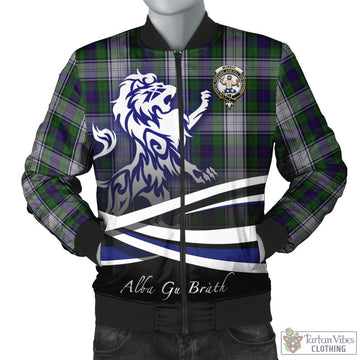 Murray of Atholl Dress Tartan Bomber Jacket with Alba Gu Brath Regal Lion Emblem