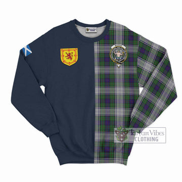 Murray of Atholl Dress Tartan Sweatshirt Alba with Scottish Lion Royal Arm Half Style