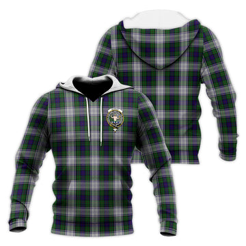 Murray of Atholl Dress Tartan Knitted Hoodie with Family Crest