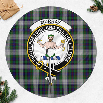 Murray of Atholl Dress Tartan Christmas Tree Skirt with Family Crest