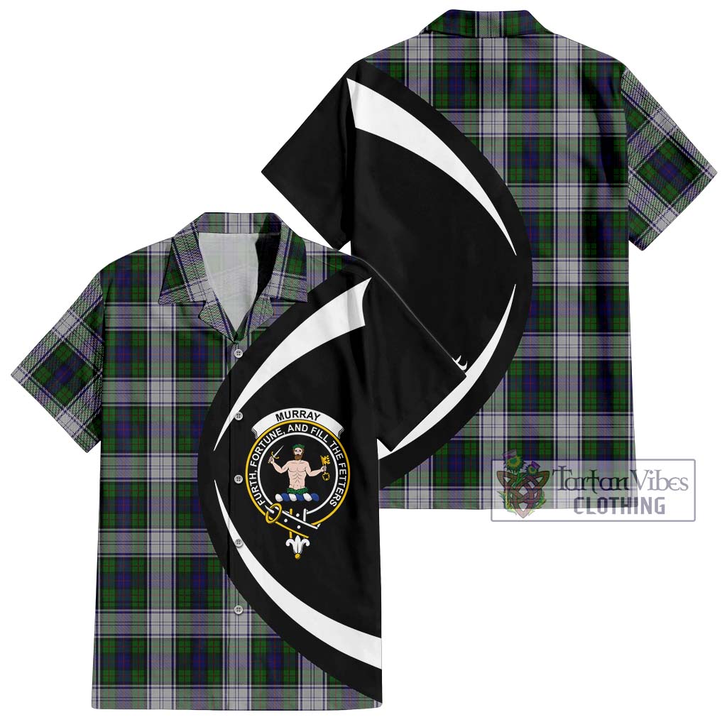 Murray of Atholl Dress Tartan Short Sleeve Button Up with Family Crest Circle Style Kid - Tartan Vibes Clothing