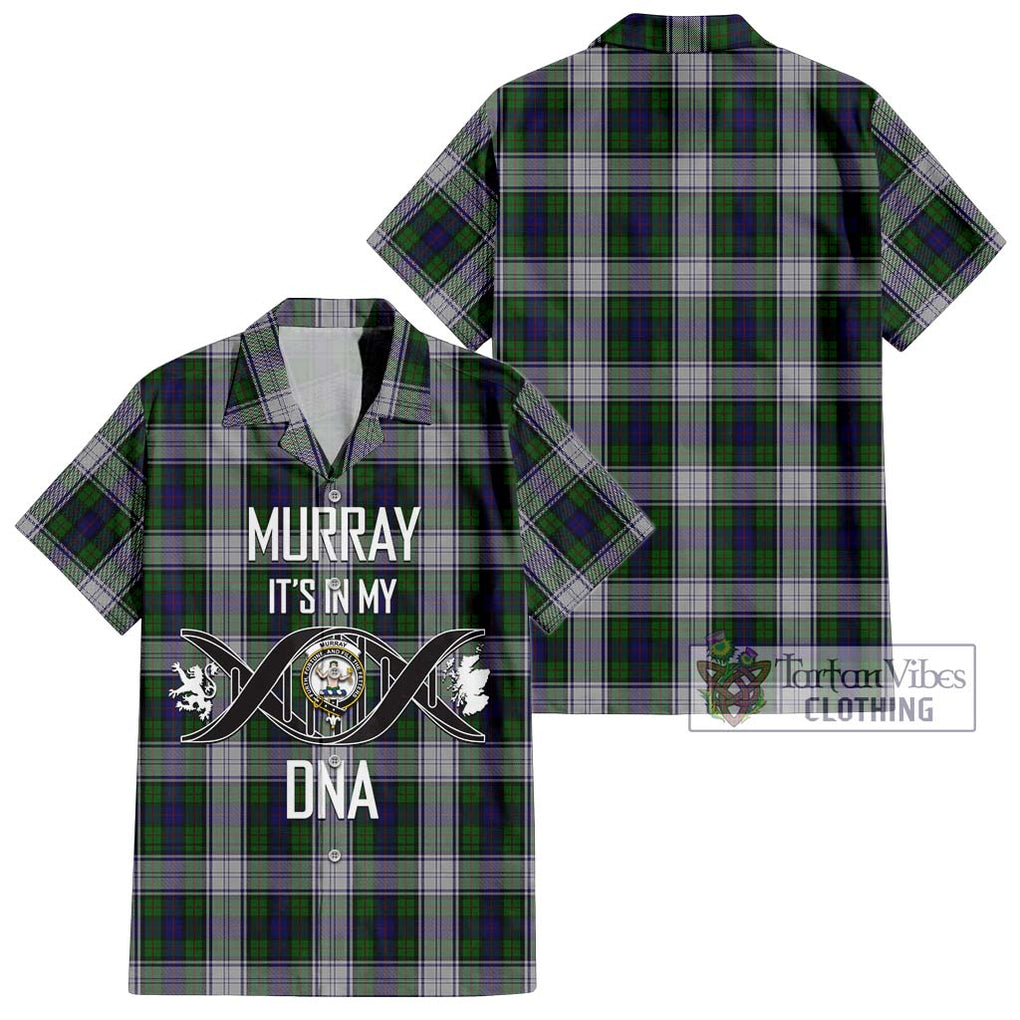 Murray of Atholl Dress Tartan Short Sleeve Button Shirt with Family Crest DNA In Me Style Kid - Tartanvibesclothing Shop