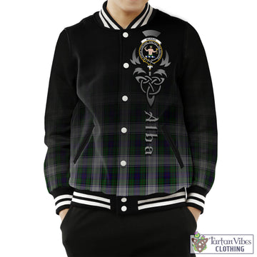 Murray of Atholl Dress Tartan Baseball Jacket Featuring Alba Gu Brath Family Crest Celtic Inspired