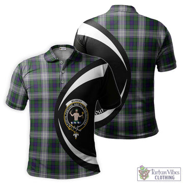 Murray of Atholl Dress Tartan Men's Polo Shirt with Family Crest Circle Style