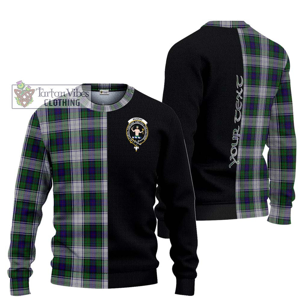 Murray of Atholl Dress Tartan Knitted Sweater with Family Crest and Half Of Me Style Unisex - Tartanvibesclothing Shop