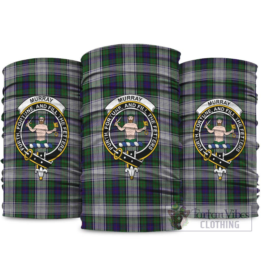 Murray of Atholl Dress Tartan Neck Gaiters, Tartan Bandanas, Tartan Head Band with Family Crest