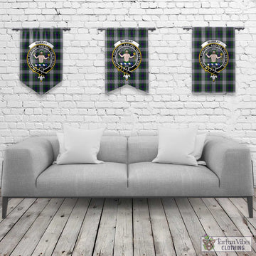 Murray of Atholl Dress Tartan Gonfalon, Tartan Banner with Family Crest