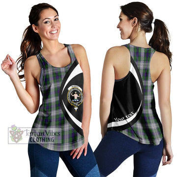 Murray of Atholl Dress Tartan Women's Racerback Tanks with Family Crest Circle Style