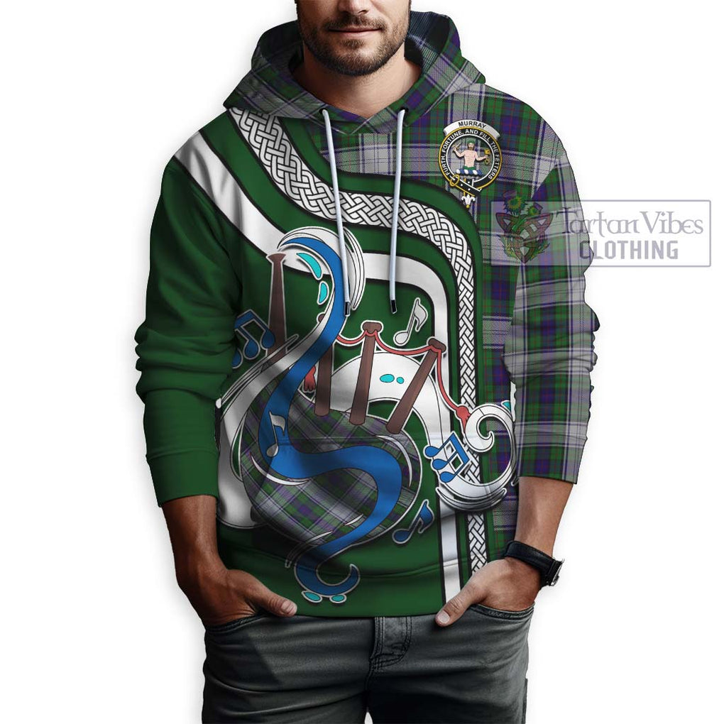 Murray of Atholl Dress Tartan Hoodie with Epic Bagpipe Style Zip Hoodie - Tartanvibesclothing Shop