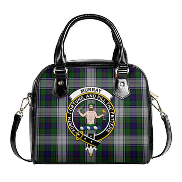 Murray of Atholl Dress Tartan Shoulder Handbags with Family Crest