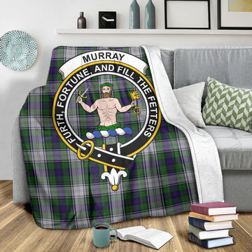 Murray of Atholl Dress Tartan Blanket with Family Crest