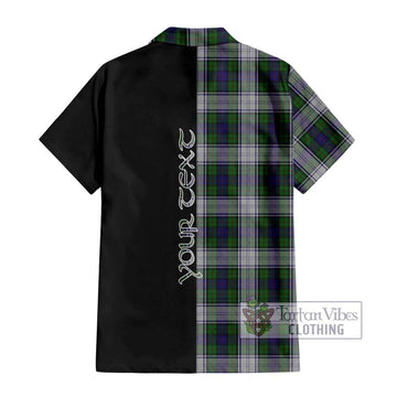 Murray of Atholl Dress Tartan Short Sleeve Button Shirt with Family Crest and Half Of Me Style