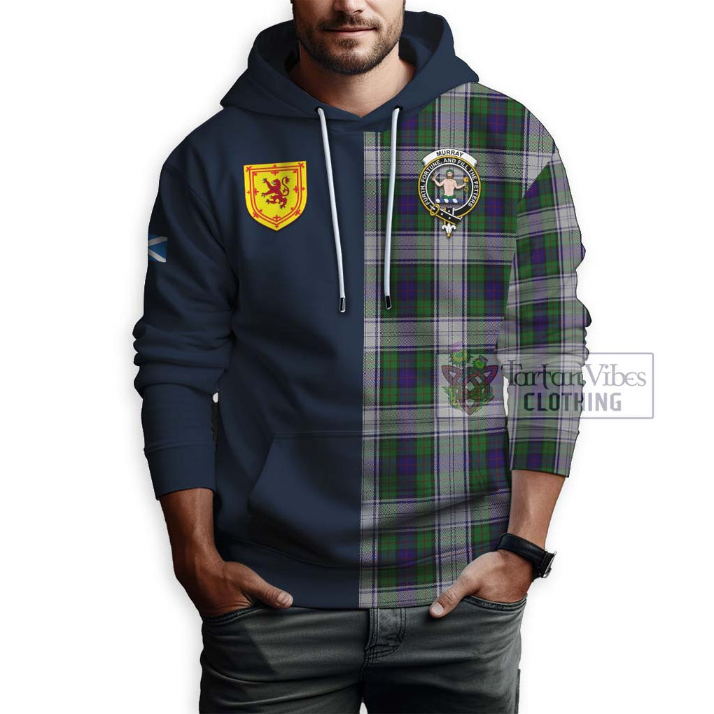 Tartan Vibes Clothing Murray of Atholl Dress Tartan Hoodie with Scottish Lion Royal Arm Half Style