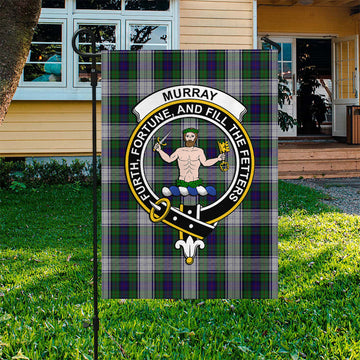 Murray of Atholl Dress Tartan Flag with Family Crest