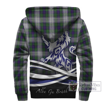 Murray of Atholl Dress Tartan Sherpa Hoodie with Alba Gu Brath Regal Lion Emblem