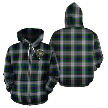 Murray of Atholl Dress Tartan Hoodie with Family Crest