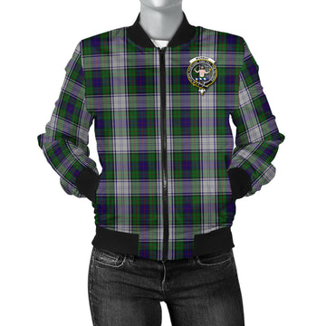 Murray of Atholl Dress Tartan Bomber Jacket with Family Crest