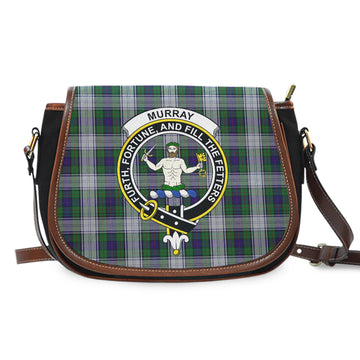 Murray of Atholl Dress Tartan Saddle Bag with Family Crest