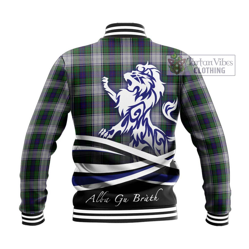 Murray of Atholl Dress Tartan Baseball Jacket with Alba Gu Brath Regal Lion Emblem - Tartanvibesclothing Shop