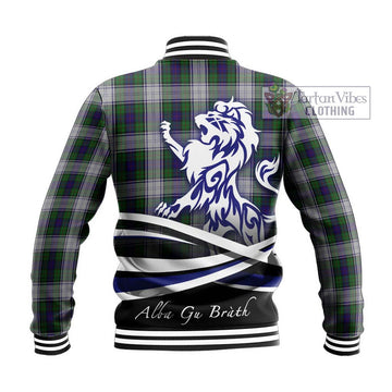 Murray of Atholl Dress Tartan Baseball Jacket with Alba Gu Brath Regal Lion Emblem