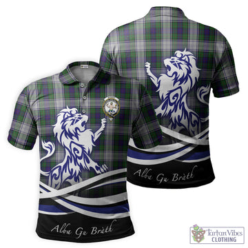 Murray of Atholl Dress Tartan Polo Shirt with Alba Gu Brath Regal Lion Emblem