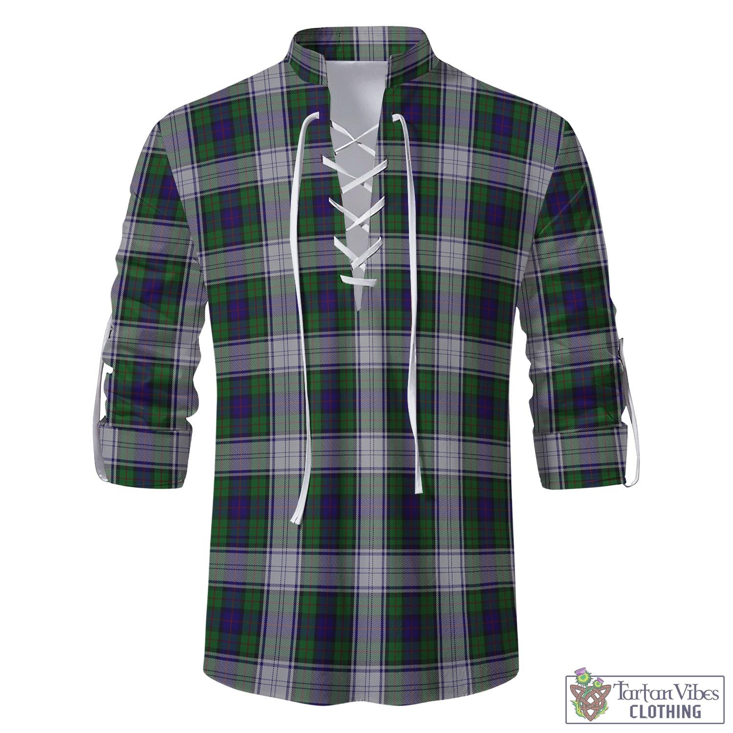 Tartan Vibes Clothing Murray of Atholl Dress Tartan Men's Scottish Traditional Jacobite Ghillie Kilt Shirt