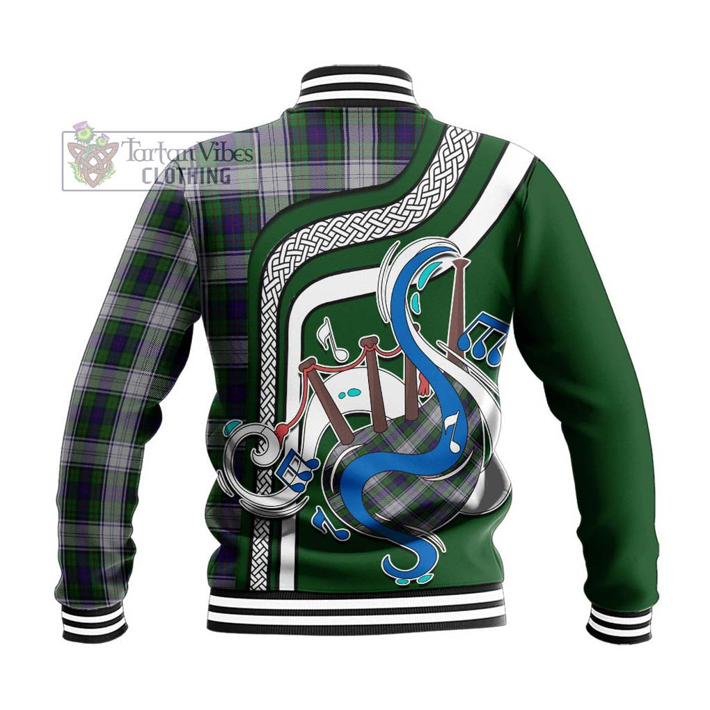 Tartan Vibes Clothing Murray of Atholl Dress Tartan Baseball Jacket with Epic Bagpipe Style