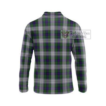 Murray of Atholl Dress Tartan Long Sleeve Polo Shirt with Family Crest DNA In Me Style