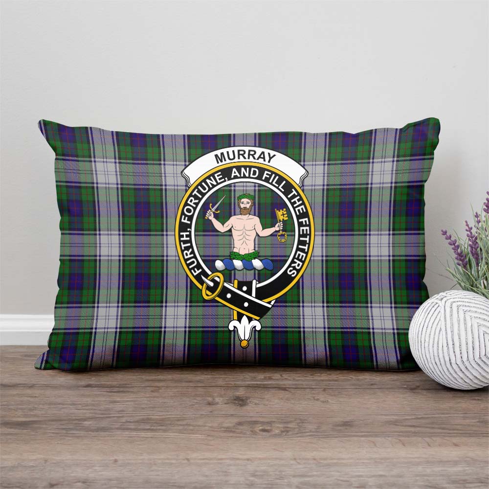 Murray of Atholl Dress Tartan Pillow Cover with Family Crest Rectangle Pillow Cover - Tartanvibesclothing