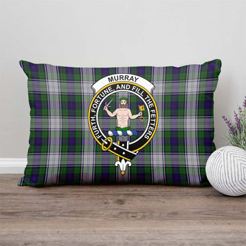 Murray of Atholl Dress Tartan Pillow Cover with Family Crest