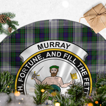 Murray of Atholl Dress Tartan Christmas Tree Skirt with Family Crest