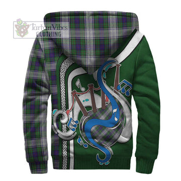 Murray of Atholl Dress Tartan Sherpa Hoodie with Epic Bagpipe Style