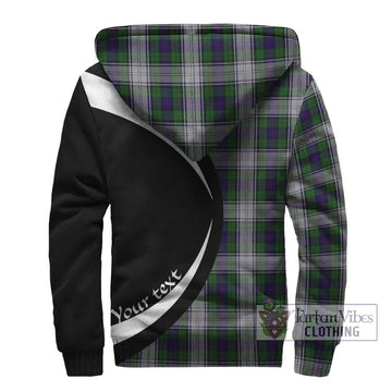 Murray of Atholl Dress Tartan Sherpa Hoodie with Family Crest Circle Style