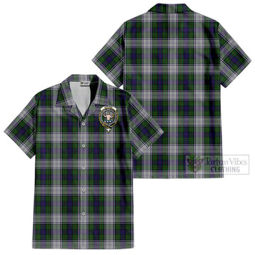 Murray of Atholl Dress Tartan Cotton Hawaiian Shirt with Family Crest