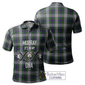 Murray of Atholl Dress Tartan Polo Shirt with Family Crest DNA In Me Style