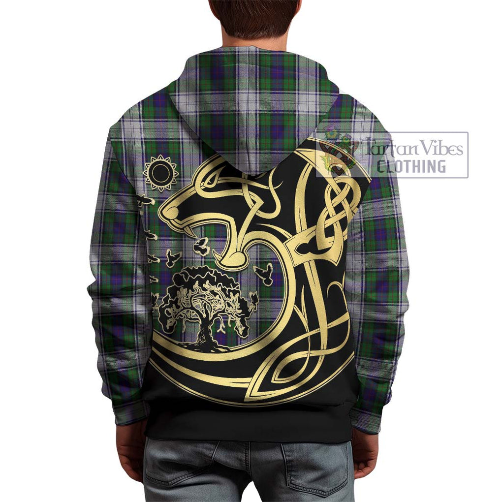 Murray of Atholl Dress Tartan Hoodie with Family Crest Celtic Wolf Style - Tartan Vibes Clothing