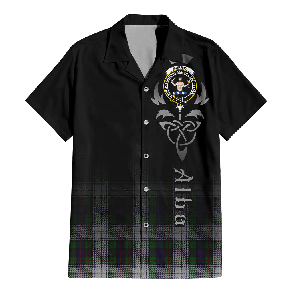 Tartan Vibes Clothing Murray of Atholl Dress Tartan Short Sleeve Button Up Featuring Alba Gu Brath Family Crest Celtic Inspired