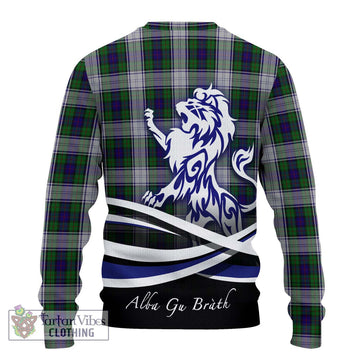 Murray of Atholl Dress Tartan Ugly Sweater with Alba Gu Brath Regal Lion Emblem