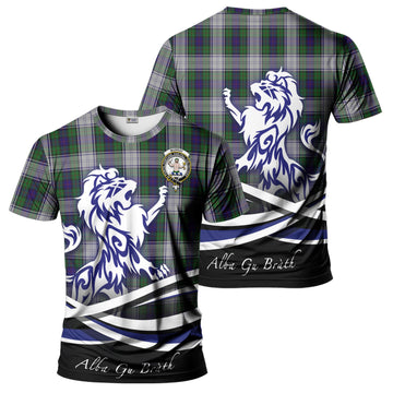 Murray of Atholl Dress Tartan T-Shirt with Alba Gu Brath Regal Lion Emblem