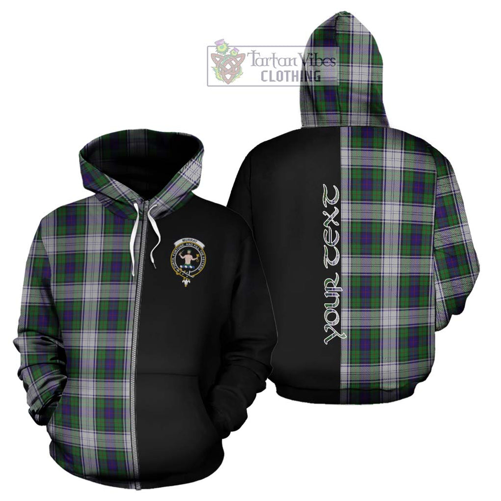 Murray of Atholl Dress Tartan Hoodie with Family Crest and Half Of Me Style - Tartanvibesclothing Shop