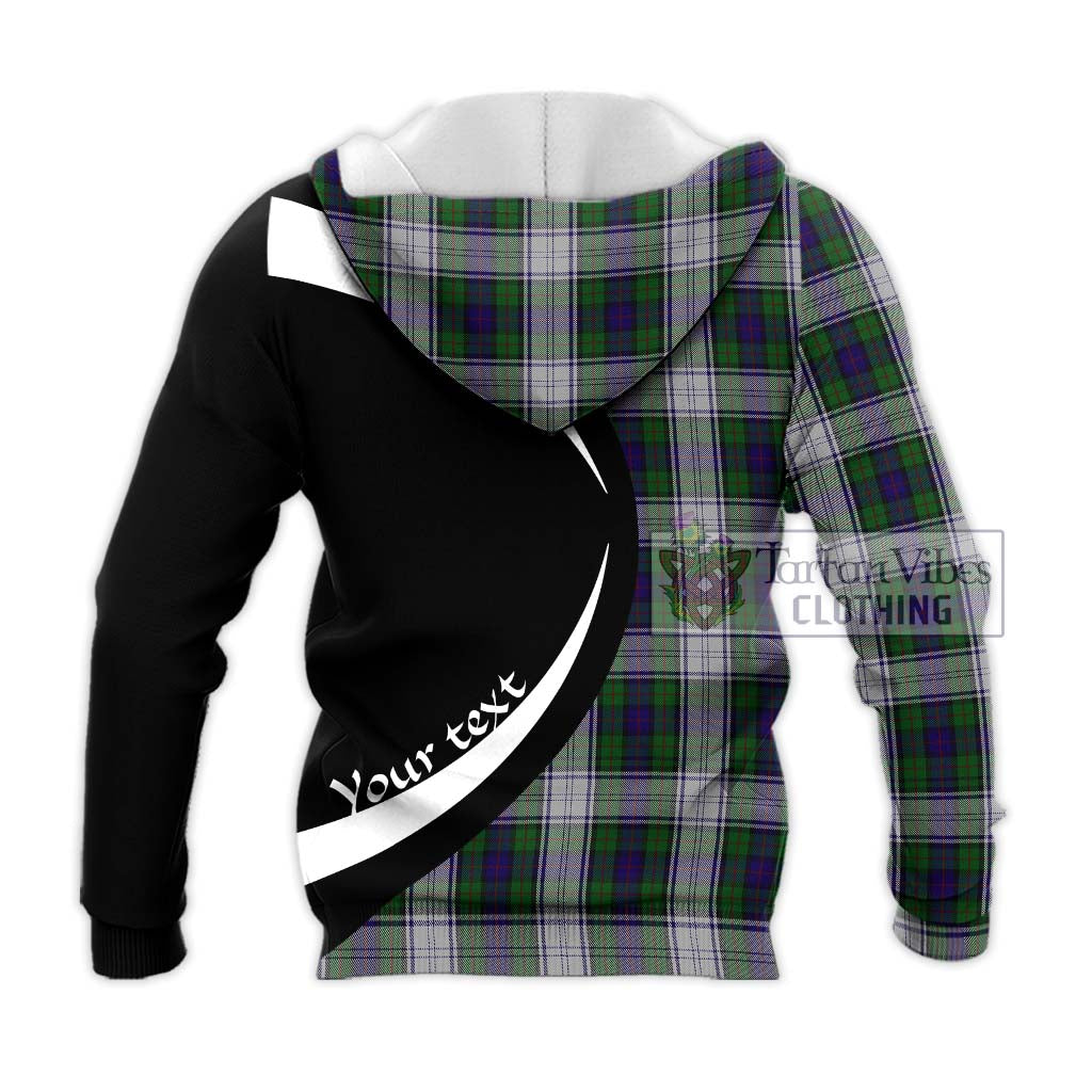 Murray of Atholl Dress Tartan Knitted Hoodie with Family Crest Circle Style - Tartan Vibes Clothing