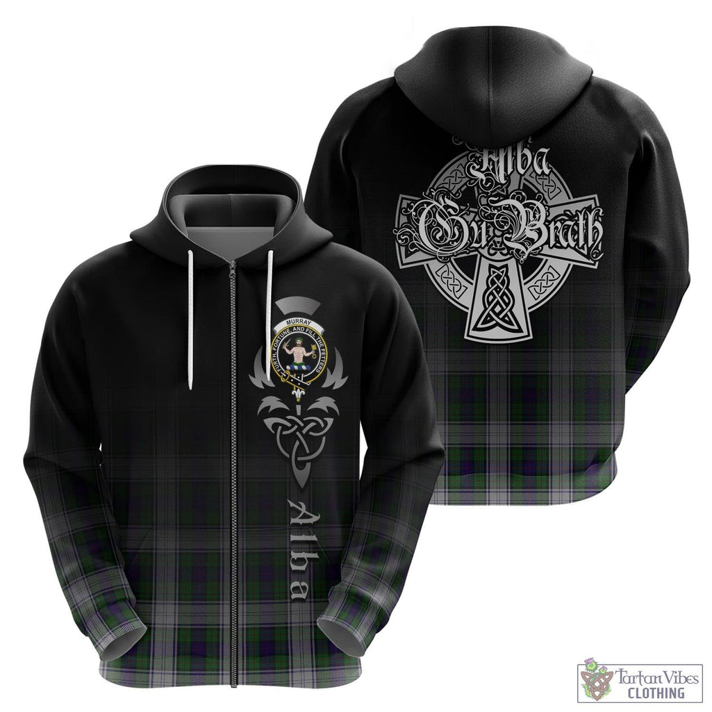 Tartan Vibes Clothing Murray of Atholl Dress Tartan Hoodie Featuring Alba Gu Brath Family Crest Celtic Inspired