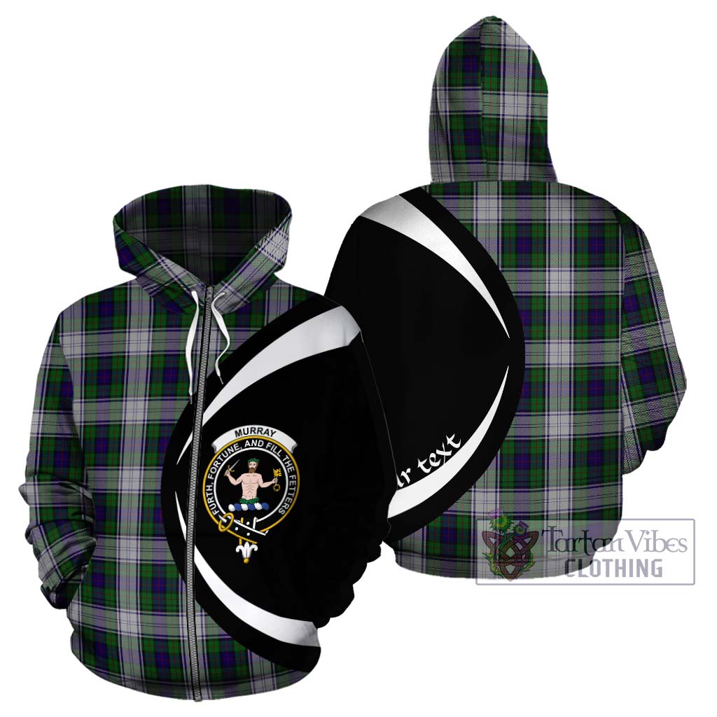 Tartan Vibes Clothing Murray of Atholl Dress Tartan Hoodie with Family Crest Circle Style